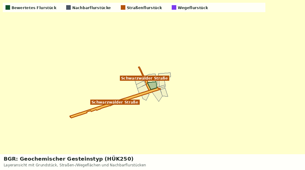 Statische Kartenansicht: BGR: Geochemischer Gesteinstyp (HÜK250)