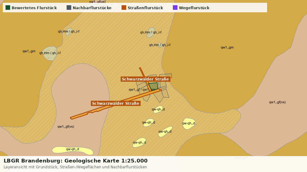 Statische Kartenansicht: LBGR Brandenburg: Geologische Karte 1:25.000