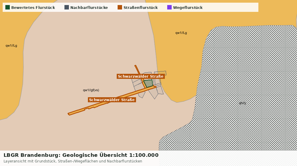 Statische Kartenansicht: LBGR Brandenburg: Geologische Übersicht 1:100.000