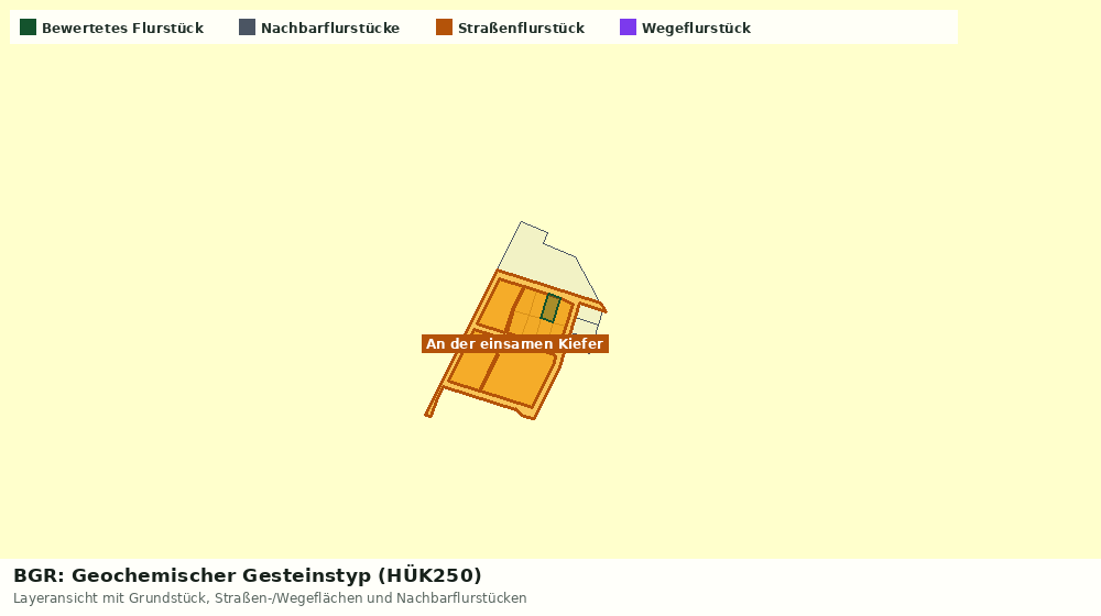 Statische Kartenansicht: BGR: Geochemischer Gesteinstyp (HÜK250)
