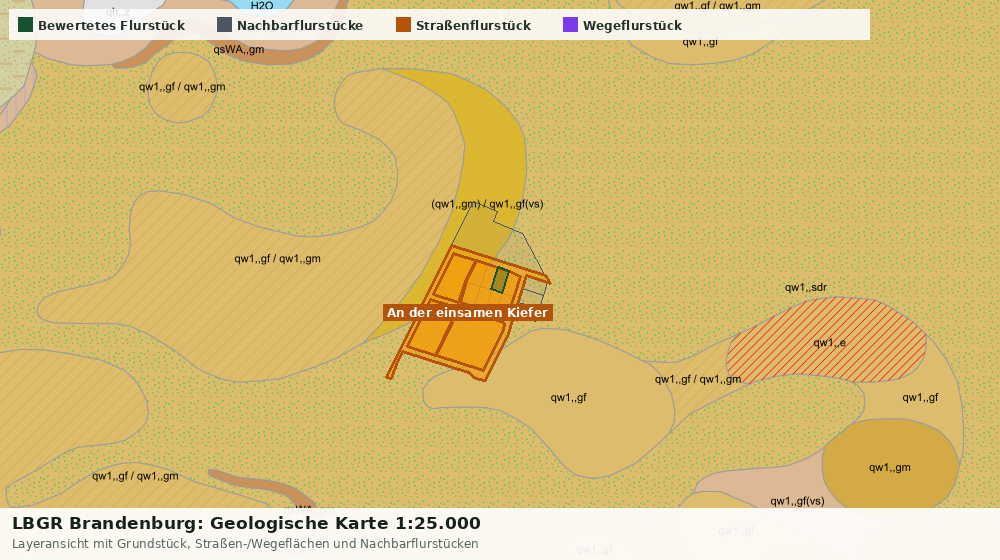 Statische Kartenansicht: LBGR Brandenburg: Geologische Karte 1:25.000