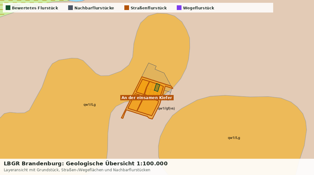 Statische Kartenansicht: LBGR Brandenburg: Geologische Übersicht 1:100.000