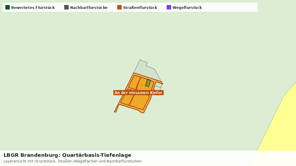 Statische Kartenansicht: LBGR Brandenburg: Quartärbasis-Tiefenlage