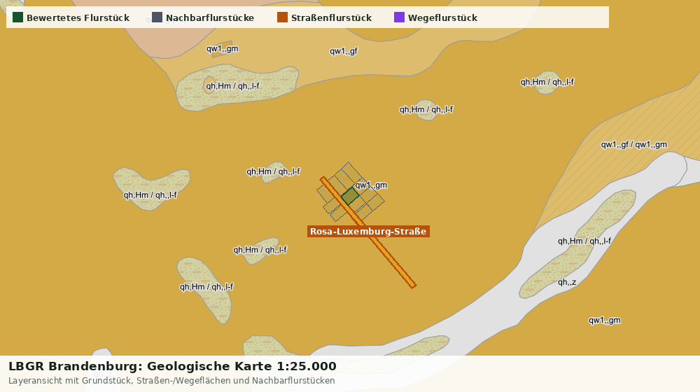 Statische Kartenansicht: LBGR Brandenburg: Geologische Karte 1:25.000