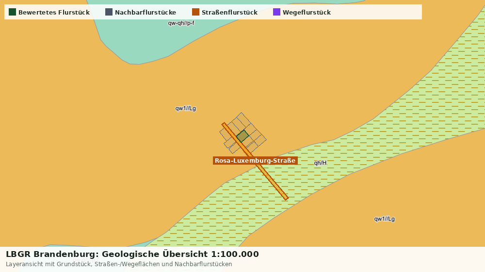 Statische Kartenansicht: LBGR Brandenburg: Geologische Übersicht 1:100.000