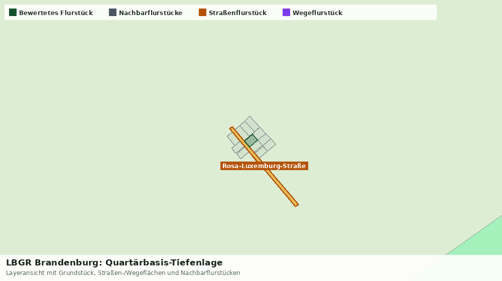 Statische Kartenansicht: LBGR Brandenburg: Quartärbasis-Tiefenlage