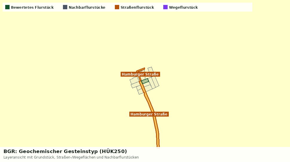 Statische Kartenansicht: BGR: Geochemischer Gesteinstyp (HÜK250)