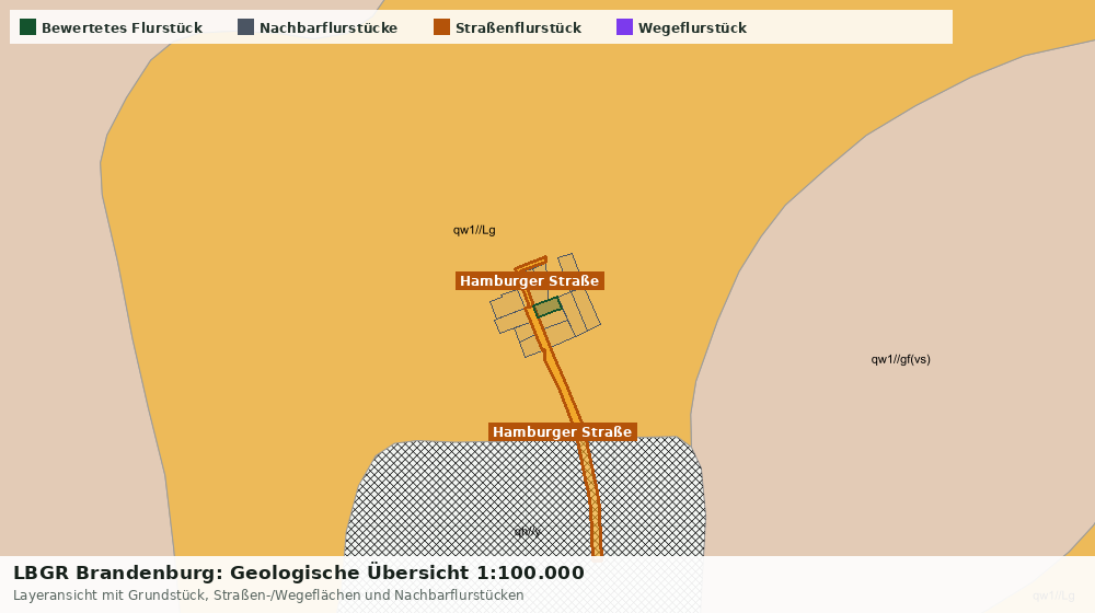 Statische Kartenansicht: LBGR Brandenburg: Geologische Übersicht 1:100.000