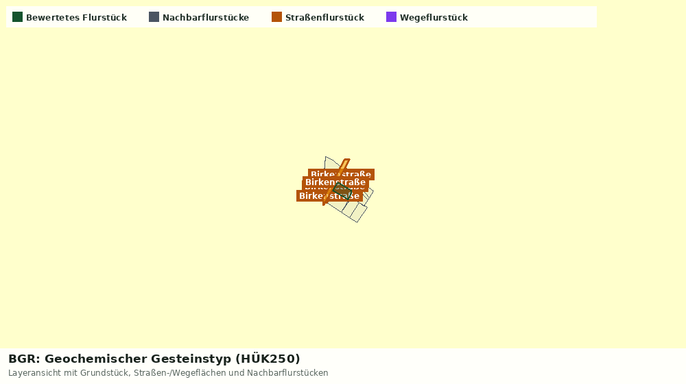 Statische Kartenansicht: BGR: Geochemischer Gesteinstyp (HÜK250)