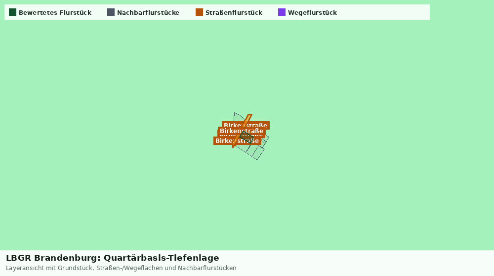 Statische Kartenansicht: LBGR Brandenburg: Quartärbasis-Tiefenlage