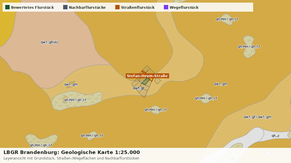 Statische Kartenansicht: LBGR Brandenburg: Geologische Karte 1:25.000