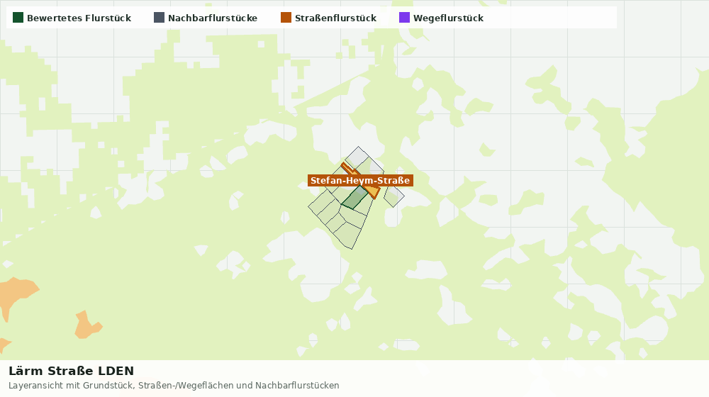 Statische Kartenansicht: Lärm Straße LDEN