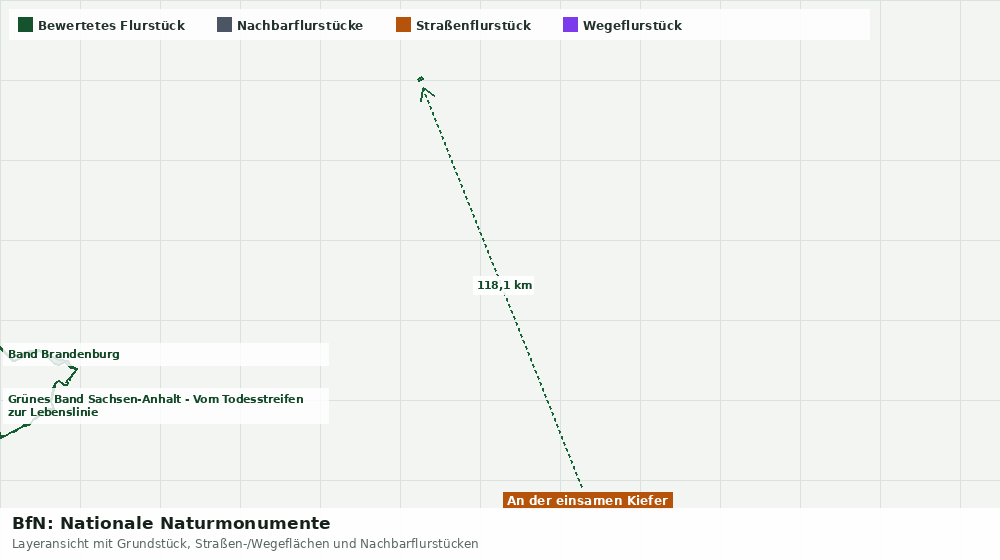 Statische Kartenansicht: BfN: Nationale Naturmonumente